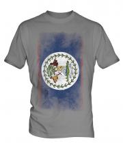 Belize Faded Flag Mens T-Shirt