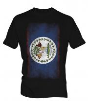 Belize Faded Flag Mens T-Shirt