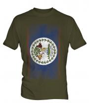 Belize Faded Flag Mens T-Shirt