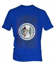 Belize Faded Flag Mens T-Shirt