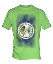 Belize Faded Flag Mens T-Shirt
