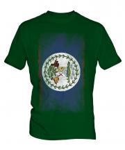 Belize Faded Flag Mens T-Shirt