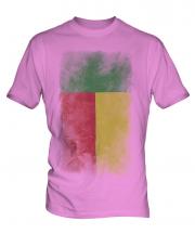 Benin Faded Flag Mens T-Shirt