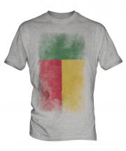 Benin Faded Flag Mens T-Shirt