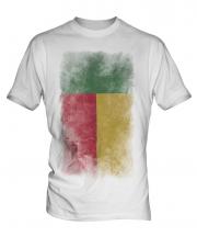 Benin Faded Flag Mens T-Shirt