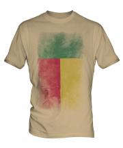 Benin Faded Flag Mens T-Shirt