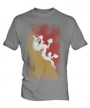 Bhutan Faded Flag Mens T-Shirt