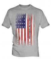 Bikini Atoll Faded Flag Mens T-Shirt