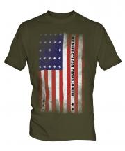 Bikini Atoll Faded Flag Mens T-Shirt