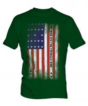Bikini Atoll Faded Flag Mens T-Shirt