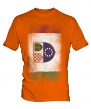 Bosnia And Herzegovina Federation Faded Flag Mens T-Shirt