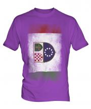 Bosnia And Herzegovina Federation Faded Flag Mens T-Shirt