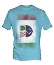 Bosnia And Herzegovina Federation Faded Flag Mens T-Shirt