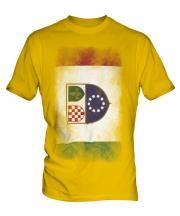 Bosnia And Herzegovina Federation Faded Flag Mens T-Shirt