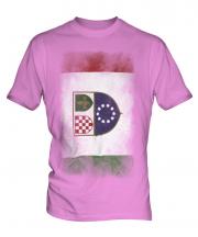 Bosnia And Herzegovina Federation Faded Flag Mens T-Shirt