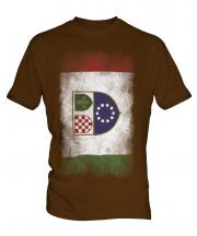 Bosnia And Herzegovina Federation Faded Flag Mens T-Shirt
