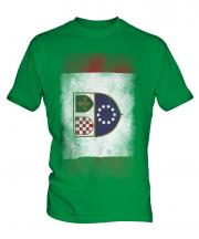 Bosnia And Herzegovina Federation Faded Flag Mens T-Shirt