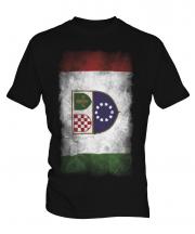 Bosnia And Herzegovina Federation Faded Flag Mens T-Shirt
