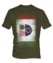 Bosnia And Herzegovina Federation Faded Flag Mens T-Shirt