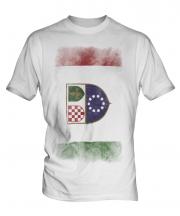 Bosnia And Herzegovina Federation Faded Flag Mens T-Shirt