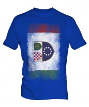 Bosnia And Herzegovina Federation Faded Flag Mens T-Shirt