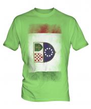 Bosnia And Herzegovina Federation Faded Flag Mens T-Shirt