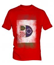 Bosnia And Herzegovina Federation Faded Flag Mens T-Shirt