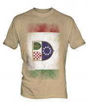 Bosnia And Herzegovina Federation Faded Flag Mens T-Shirt