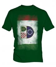 Bosnia And Herzegovina Federation Faded Flag Mens T-Shirt