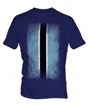 Botswana Faded Flag Mens T-Shirt