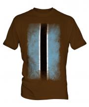 Botswana Faded Flag Mens T-Shirt