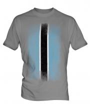 Botswana Faded Flag Mens T-Shirt