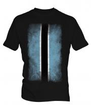 Botswana Faded Flag Mens T-Shirt
