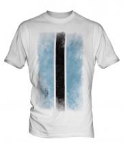 Botswana Faded Flag Mens T-Shirt