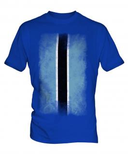 Botswana Faded Flag Mens T-Shirt