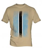 Botswana Faded Flag Mens T-Shirt
