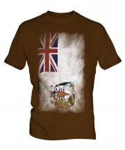 British Antartic Territory Faded Flag Mens T-Shirt