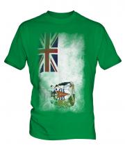 British Antartic Territory Faded Flag Mens T-Shirt