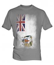 British Antartic Territory Faded Flag Mens T-Shirt