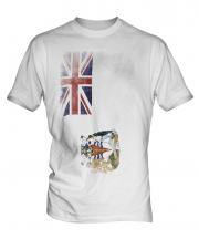 British Antartic Territory Faded Flag Mens T-Shirt
