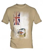 British Antartic Territory Faded Flag Mens T-Shirt