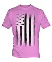 Brittany Faded Flag Mens T-Shirt