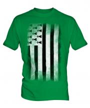 Brittany Faded Flag Mens T-Shirt