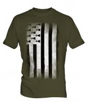 Brittany Faded Flag Mens T-Shirt