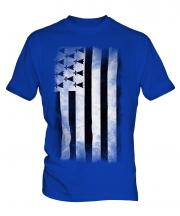 Brittany Faded Flag Mens T-Shirt