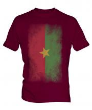 Burkina Faso Faded Flag Mens T-Shirt