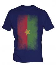 Burkina Faso Faded Flag Mens T-Shirt