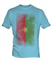 Burkina Faso Faded Flag Mens T-Shirt