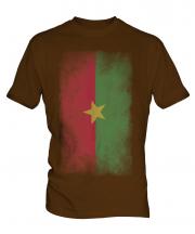 Burkina Faso Faded Flag Mens T-Shirt