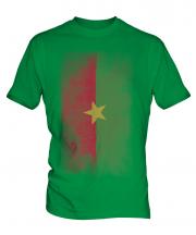 Burkina Faso Faded Flag Mens T-Shirt